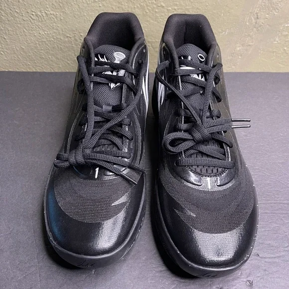New Men's Puma LaMelo Ball MB.02 Size 13 Black White Oreo Basketball Shoes - Picture 2 of 9